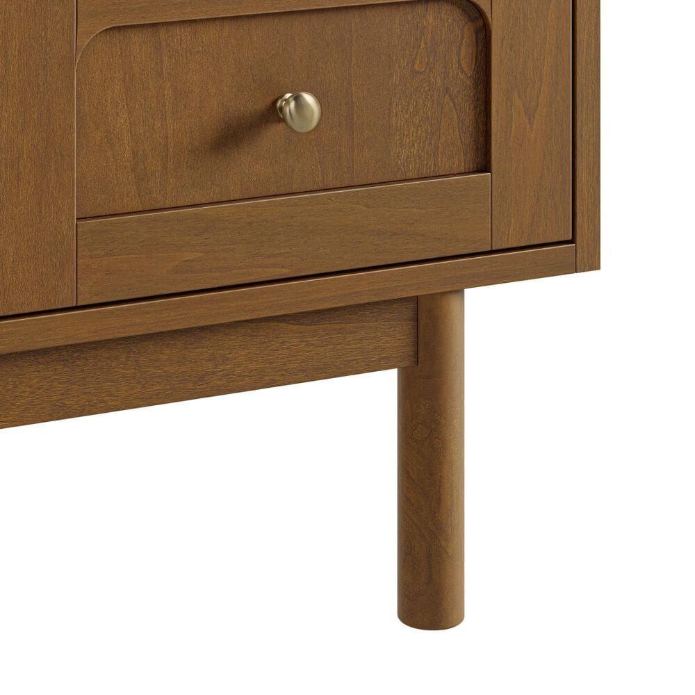 James Martin Laurent 60" Single Bathroom Vanity in Honey Oak with Single Hole 3 cm White Zeus Silestone Top and Rectangular Sink, , large