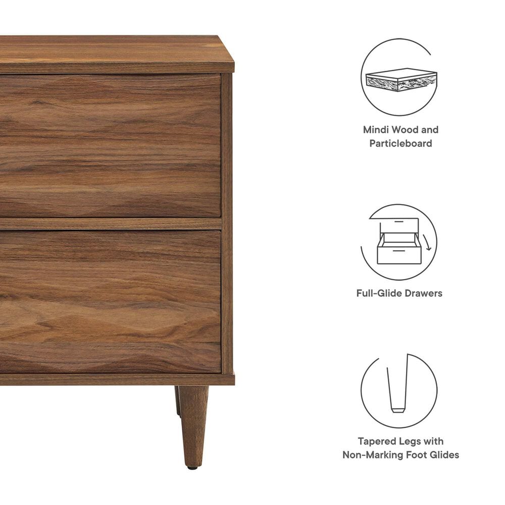 Modway Vespera 2 Drawer Nightstand in Walnut, , large