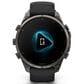 Garmin fenix 9 Pro Smartwatch 47mm Carbon Gray DLC Titanium with Black and Pebble Gray Silicone Band, , large