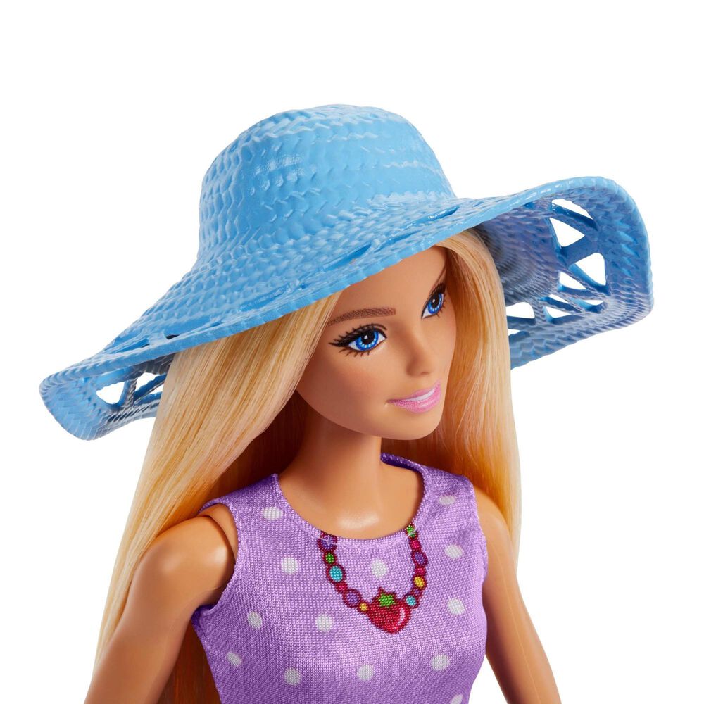 Barbie Family and Friends Dolls with Picnic Accessories in Purple and Pink, , large
