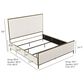 Furniture of America Lalia Queen Upholstered Panel Bed with Padded Headboard in Matte Gold, , large