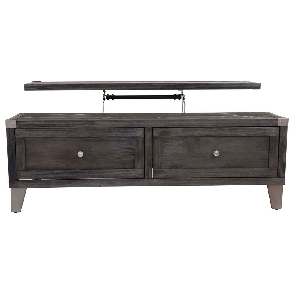 Steve Silver Keily Manual Reclining Sofa and Todoe Coffee Table in Dove Grey, , large