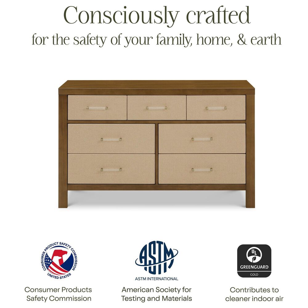 DaVinci Eloise 7-Drawer Dresser in Natural Walnut and Sand, , large