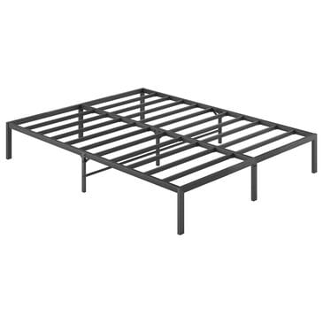 Hearth and Haven Full Metal Platform Bed Frame in Black, , large