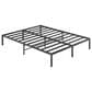 Hearth and Haven Full Metal Platform Bed Frame in Black, , large