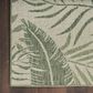 Nourison Garden Oasis GOA02 Ivory and Green 6" x 9" Indoor/Outdoor Area Rug, , large