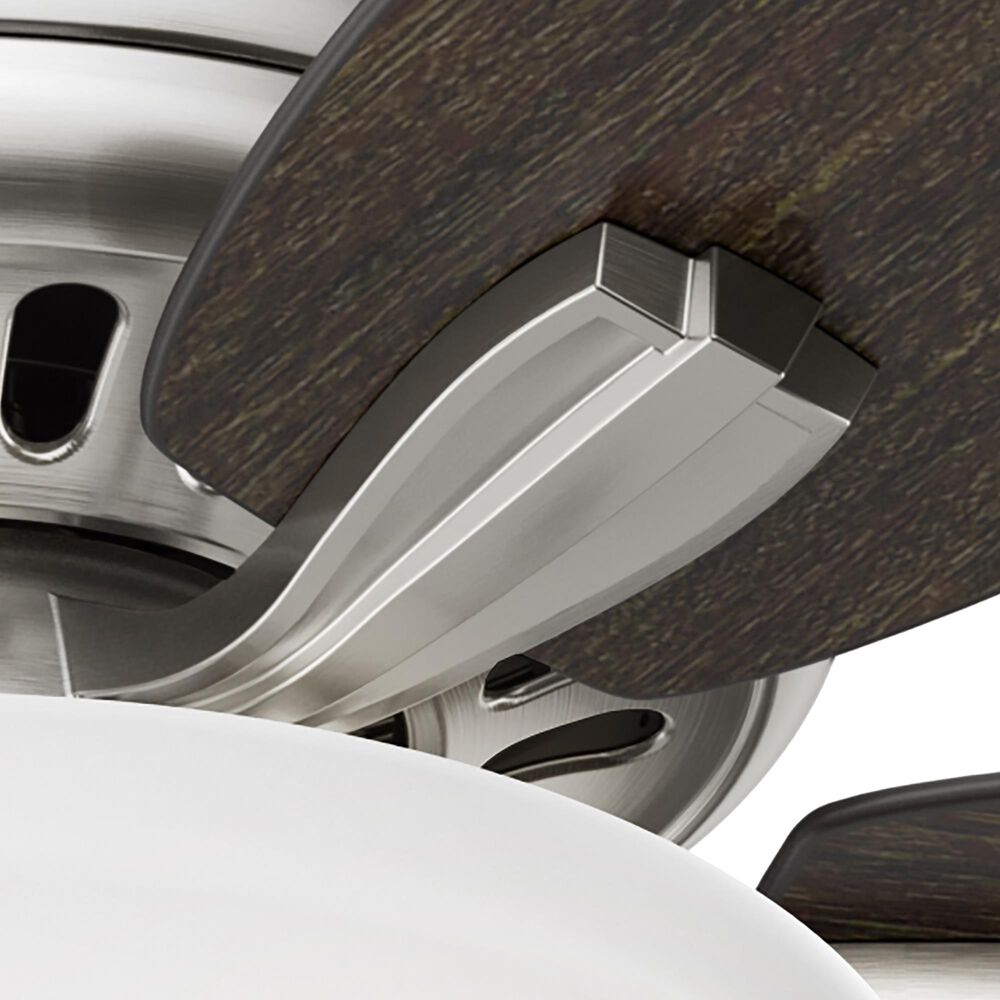 Hunter Newsome 52&quot; Ceiling Fan with Lights in Brushed Nickel, , large