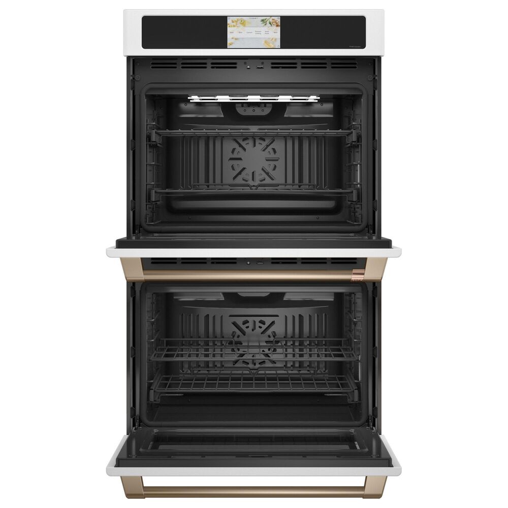 Cafe 2-Piece Kitchen Package with Matte White 30" Smart Built-In Convection Double Wall Oven and Black 30" Touch Control Induction Cooktop, , large