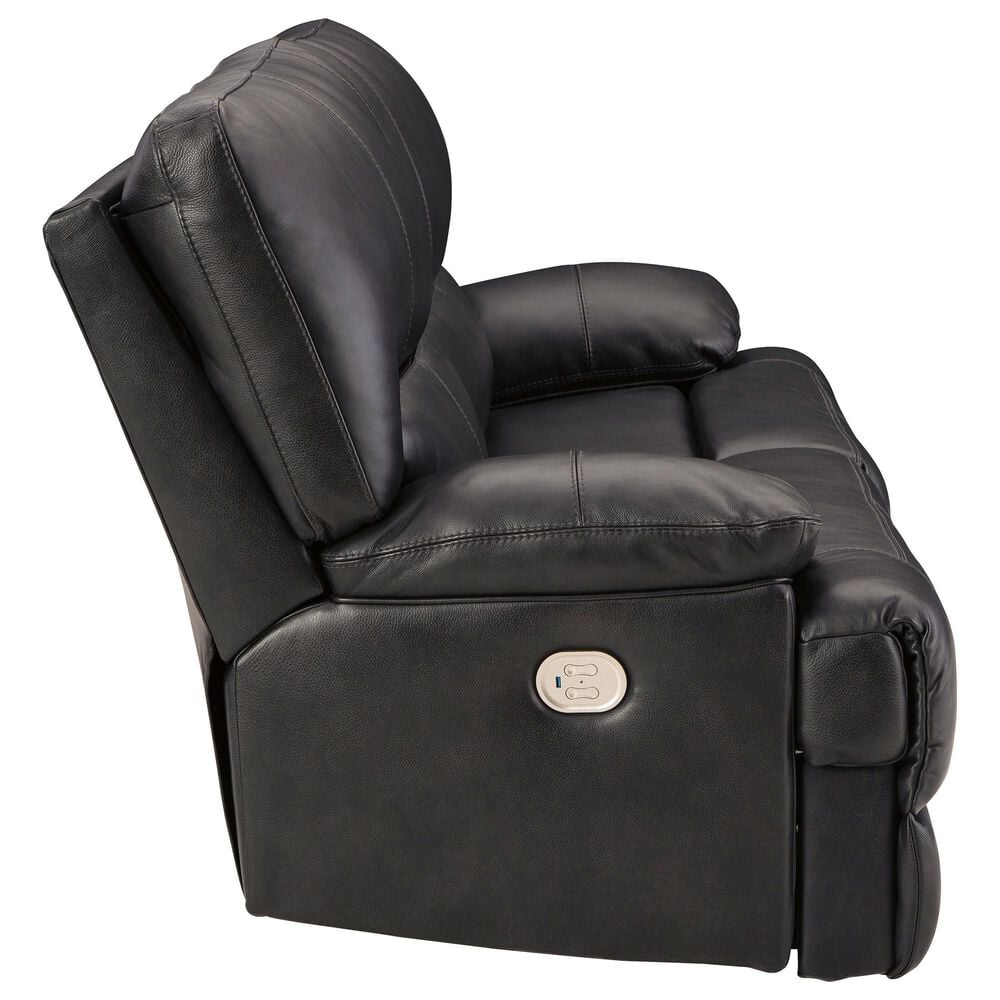 Ashley Mountainous Power Reclining Sofa with Adjustable Headrest in Eclipse, , large