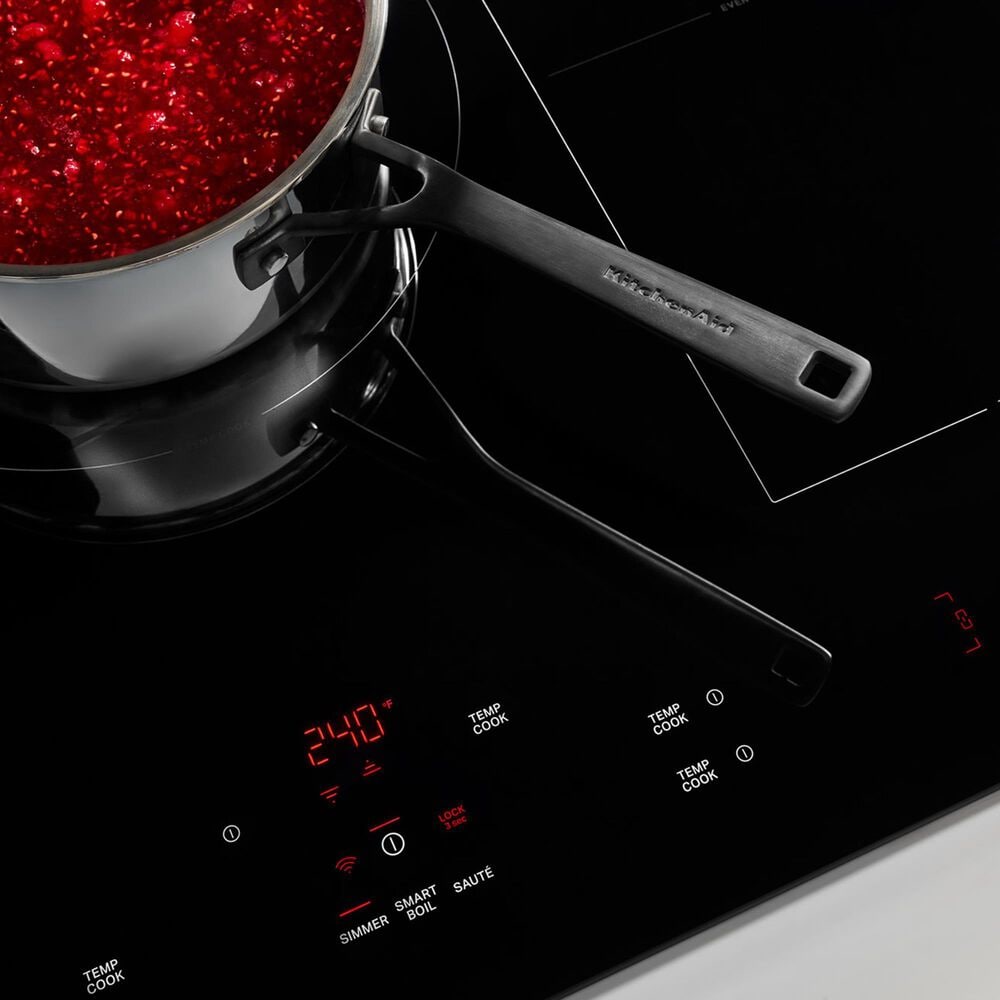 KitchenAid 30&quot; Induction Cooktop with 5 Cooking Zones in Black, , large
