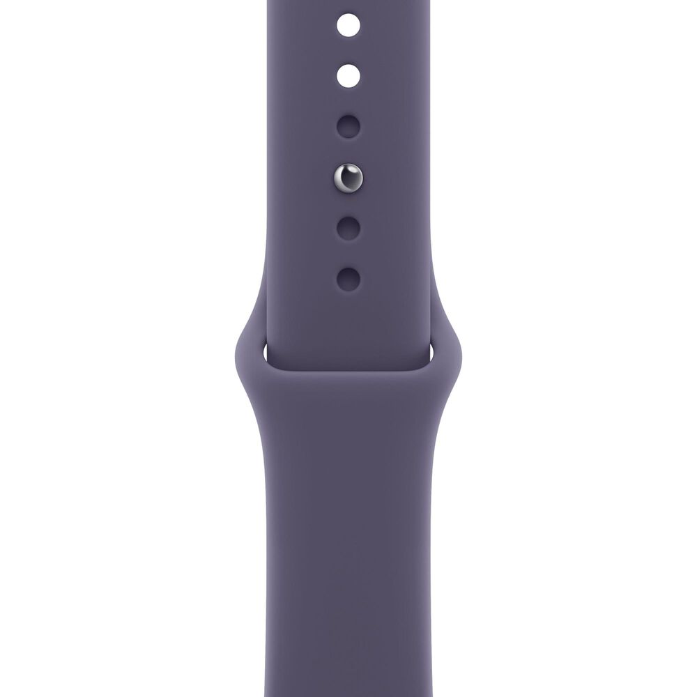 Apple Watch Series 11 (GPS) 42mm Aluminum Case with Purple Fog Sport Band - M/L in Silver and 2-Year AppleCare+, , large