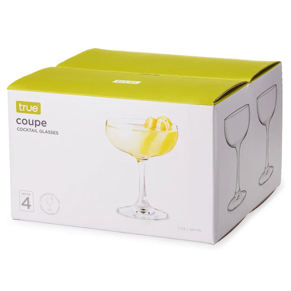 True Brands Coupe Cocktail Glasses in Clear &#40;Set of 4&#41;, , large