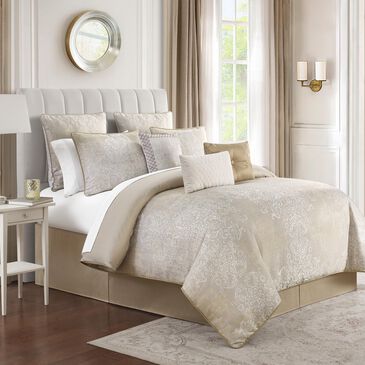 BCP Home Maritana 6-Piece Queen Comforter Set in Silver, Ivory and Gold, , large