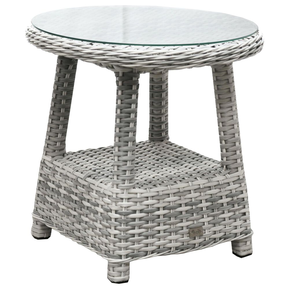 Shoreline Furniture South Beach Round End Table in Ice, , large