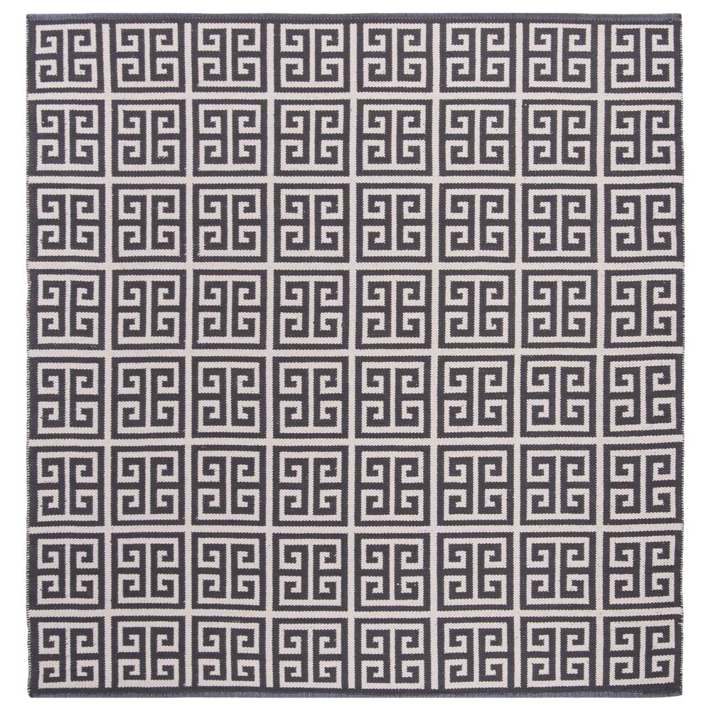 Safavieh Montauk 6' Square Dark Gray and Ivory Area Rug, , large