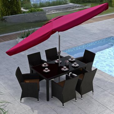 CorLiving Tilting Patio Umbrella in Wine Red, , large
