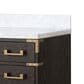Lexora Home Laurel 48" Single Bathroom Vanity in Brown Oak with White Carrara Marble Top and Rectangular Sink, , large