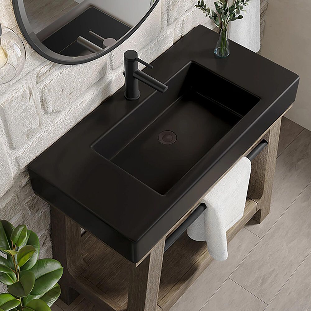 James Martin Vanities Auburn 36&quot; Single Bathroom Vanity Cabinet Only in Weather Timber, , large