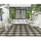 Nourison Positano Geometric Black 9" x 12" Indoor/Outdoor Area Rug, , large