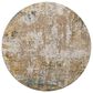 Surya Reina Cream, Light Gray, Light Brown, Tan, Denim and Mustard 5"3" Round Area Rug, , large