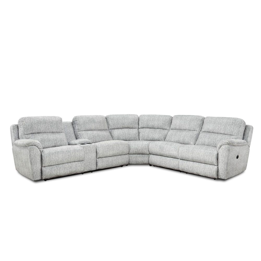 Homestretch 3-Piece Power Reclining Curved Sectional in Dove, , large