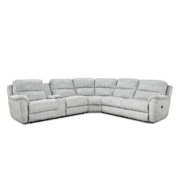 Homestretch 3-Piece Power Reclining Curved Sectional in Dove, , large
