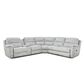 Homestretch 3-Piece Power Reclining Curved Sectional in Dove, , large