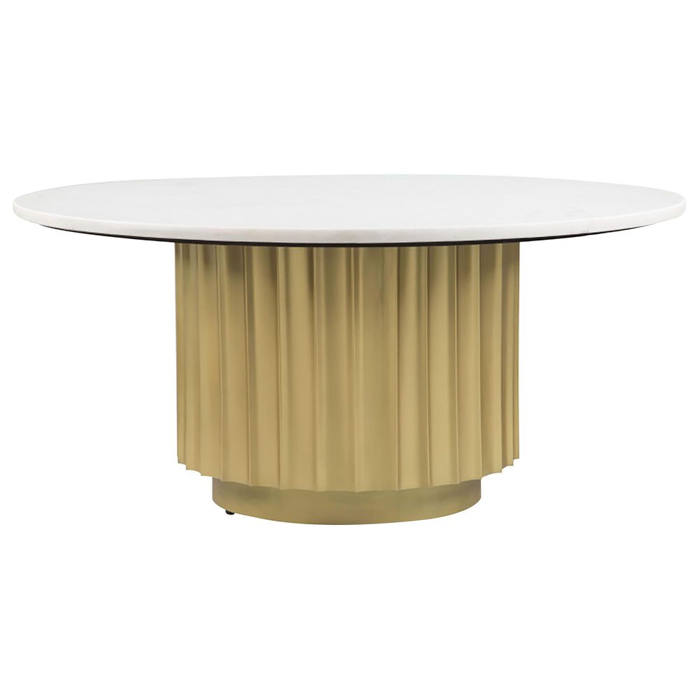Zuo Modern Justin Coffee Table in White Marble and Gold, , large