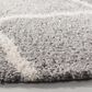 Safavieh Parma Shag PMA521G 6"7" Round Grey and Cream Area Rug, , large