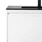 James Martin Mantova 35.4" Single Bathroom Vanity in Glossy White and Champagne Brass with 2 cm Charcoal Black Resin Countertop and Rectangular Sink, , large
