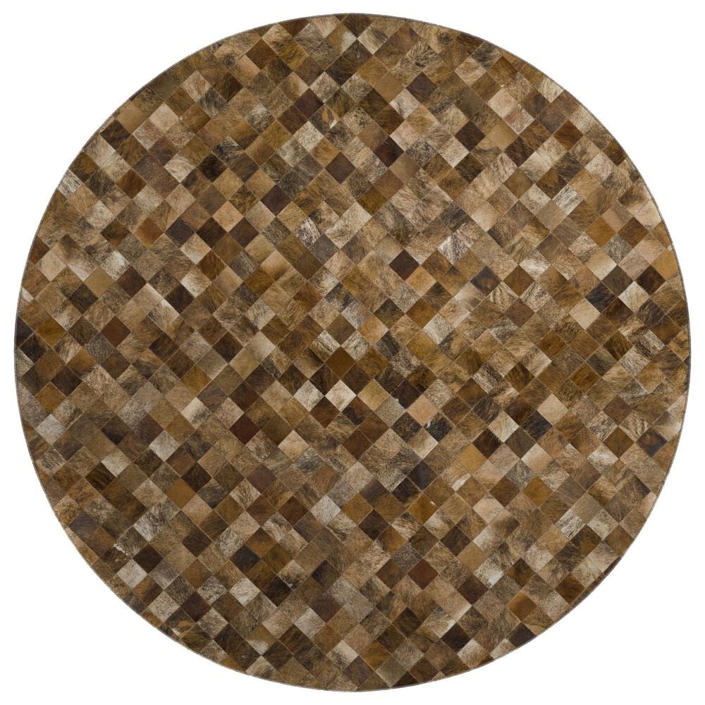 Dalyn Rug Company Bozeman BM2 Brown 8" Round Area Rug, , large