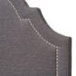 Baxton Studio Rita Twin Upholstered Panel Headboard in Dark Grey, , large