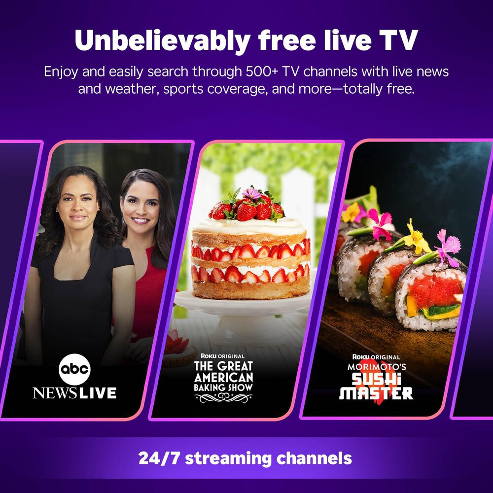 Roku 50" Class Select Series 4K QLED in Black - Smart TV, , large