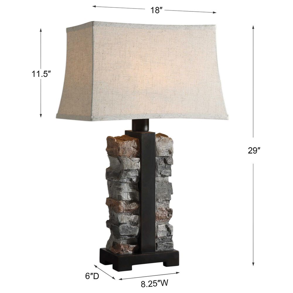 Uttermost Kodiak Table Lamp in Stacked Stone, , large