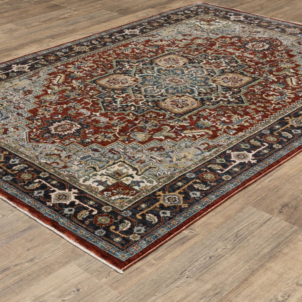 Oriental Weavers Eliana ELI11 Red and Blue 9&#39;10&quot; x 12&#39;10&quot; Area Rug, , large