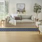 Nourison Twist Reversible 2"2" x 12" Navy Indoor/Outdoor Runner, , large