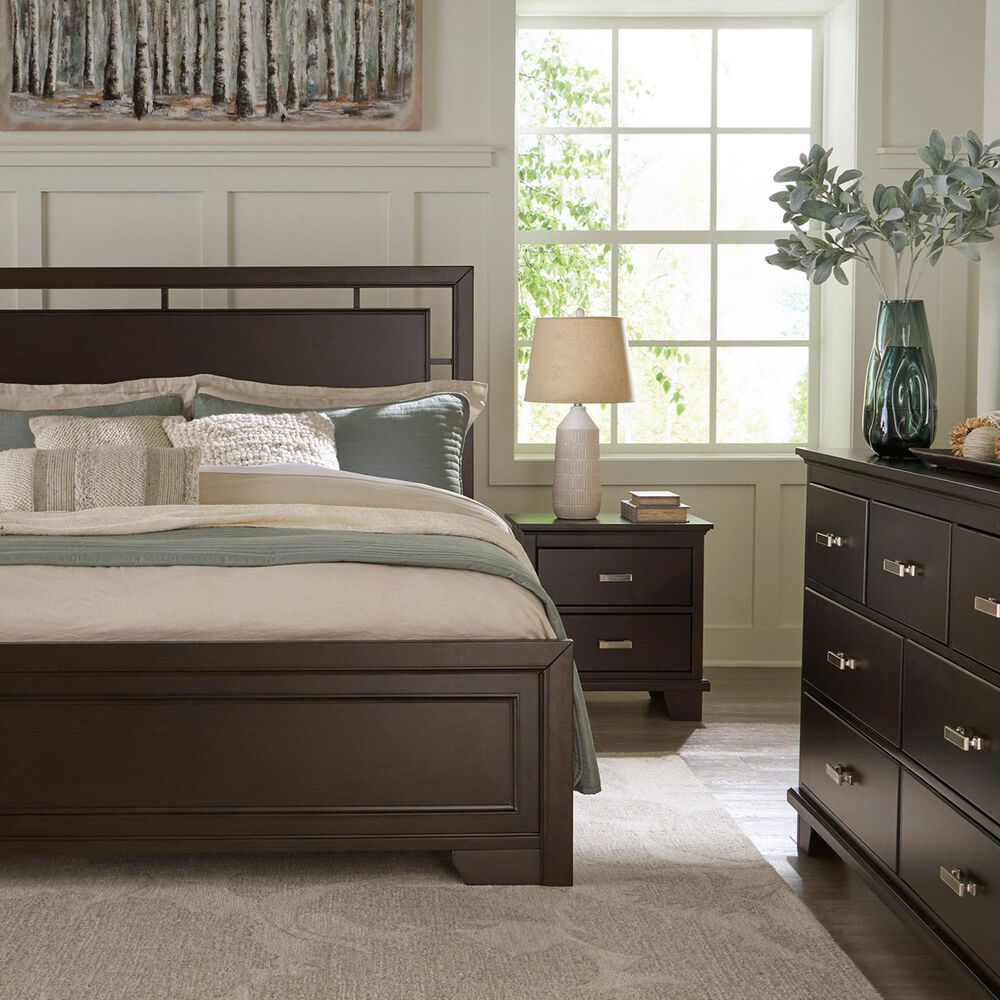Ashley Covetown 5-Piece Cal King Bedroom Set in Dark Brown, , large