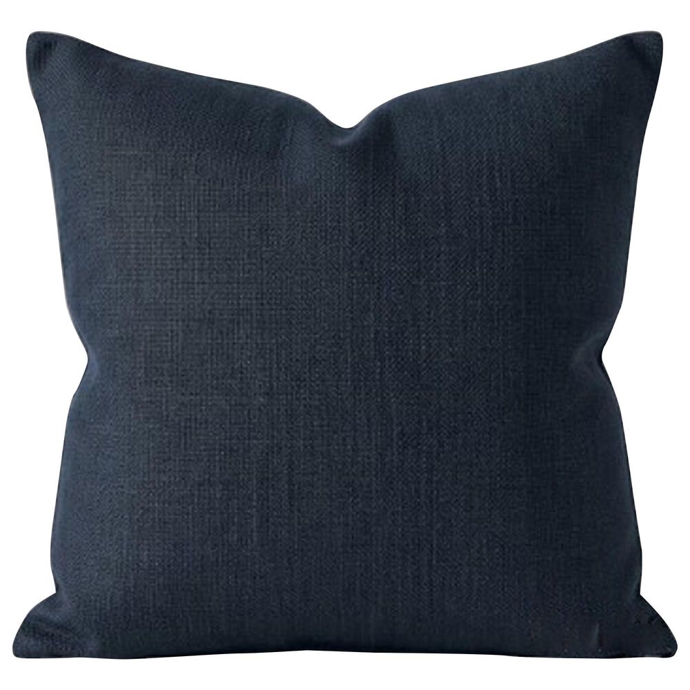 Valdese Weavers Lino 20" Square Throw Pillow in Chambray and Indigo, , large