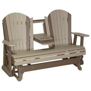 Amish Orchard 5" Adirondack Glider in Weatherwood and Chestnut, , large