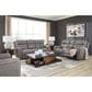 Ashley 5Z-Comfort Power Recliner Loveseat with Console and Adjustable Headrest in Coin, , large