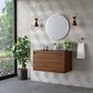 James Martin Vanities Mantova 35.4" Single Vanity in Mid-Century Walnut and Champagne Brass with 3 cm Charcoal Black Composite Stone Top and Rectangular Sink, , large