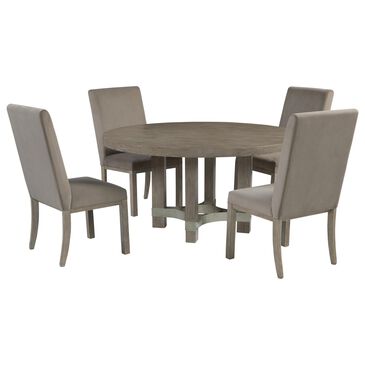 Signature Design by Ashley Chrestner 5-Piece Round Dining Set in Gray, , large