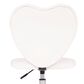 Impressions Vanity Heart Swivel Vanity Chair with White Cushion in Matte Silver, , large