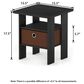 HOMLUX 1-Drawer End Table in Americano, , large
