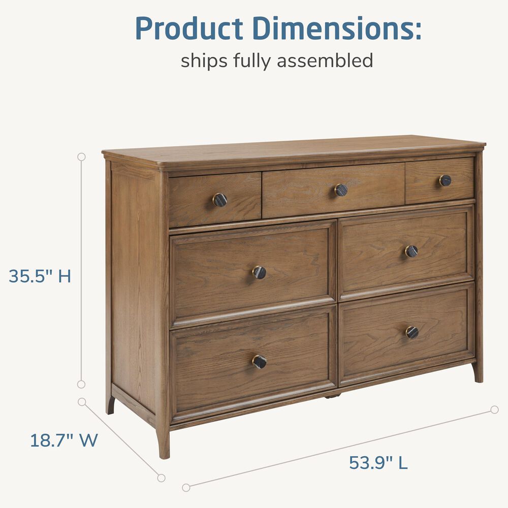 Maxi Cosi Quiet Luxury 2- Piece Set with 7-Drawer Dresser and Changer Top in Dolce Oak Stain, , large