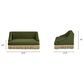 Jennifer Taylor Home Duchess 33" Medium Princess Pet Bed Sofa with Fringe Skirt in Olive Green, , large