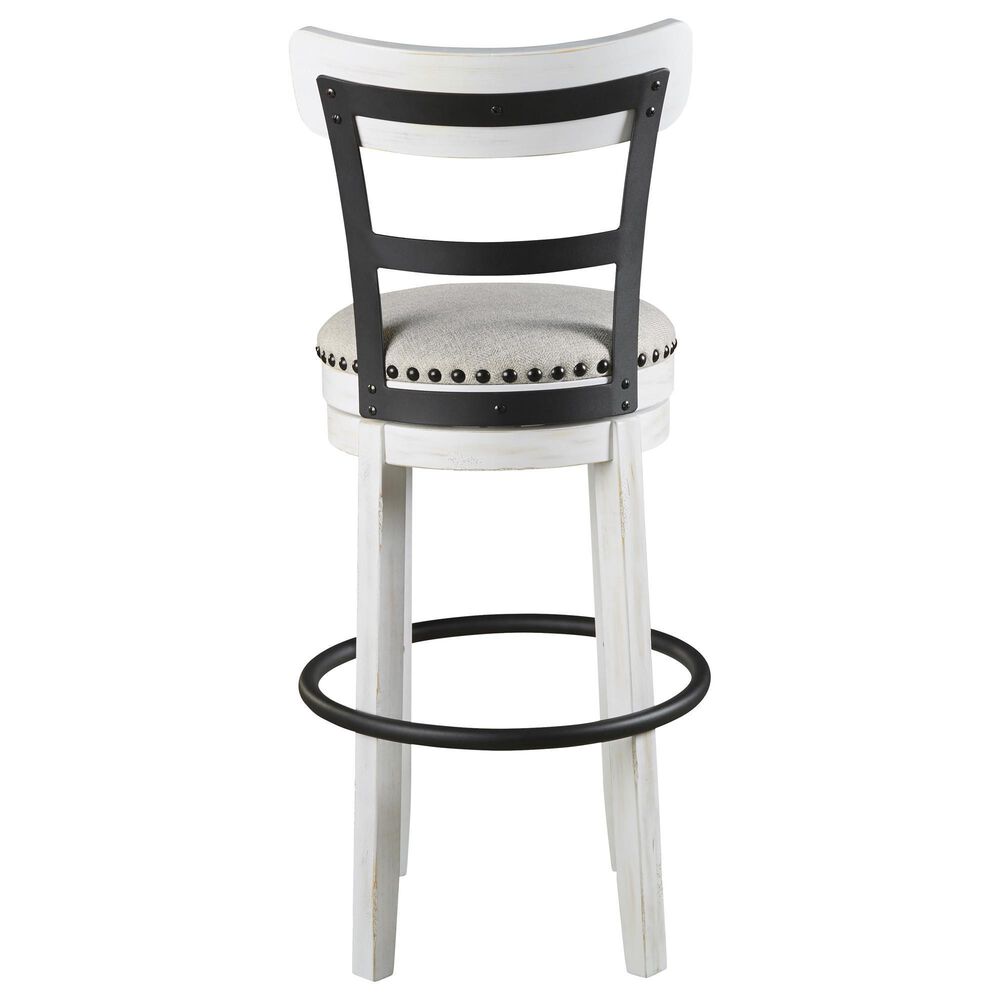 Ashley Valebeck Swivel Bar Stool in Vintage White and Black, , large