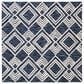 Safavieh Micro-Loop MLP154N 5" Square Navy and Ivory Area Rug, , large