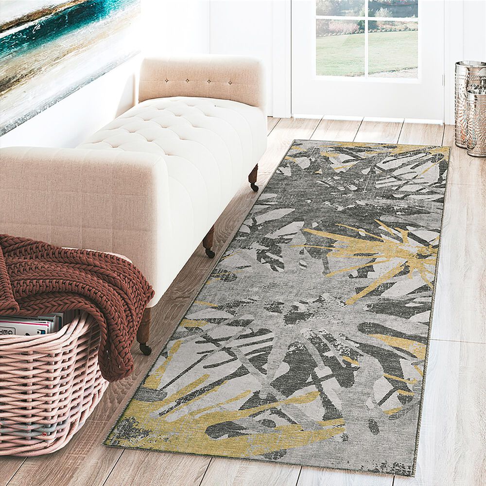 Dalyn Rug Company Brisbane BR6 2&#39;3&quot; x 7&#39;6&quot; Gold Runner, , large