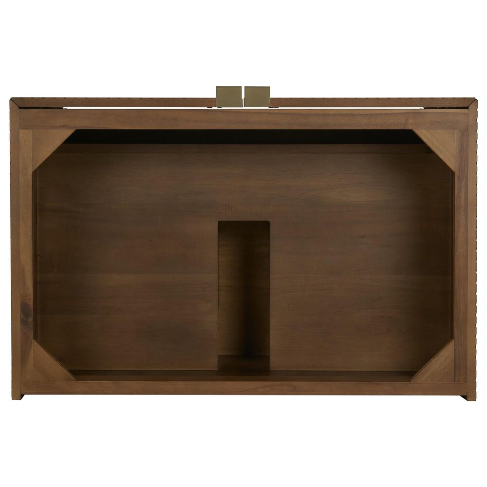 James Martin Vanities Marcello 36" Single Bathroom Vanity in Chestnut with 3 cm Eternal Jasmine Pearl Quartz Top and Rectangular Sink, , large